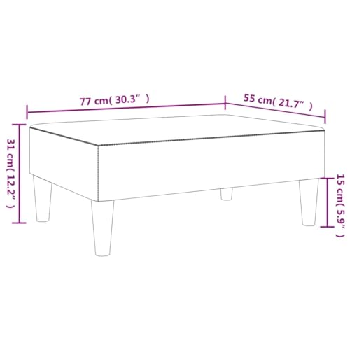 INLIFE Fußhocker Dunkelgrau 77x55x31 cm Stoff,Möbel,Polsterhocker,Grau,6.8 KG,379554 von INLIFE