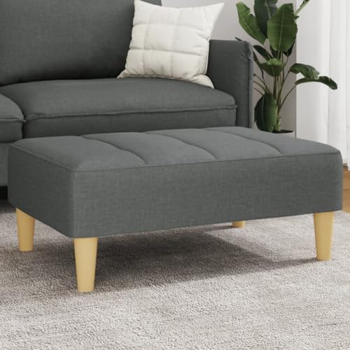 INLIFE Fußhocker Dunkelgrau 77x55x31 cm Stoff,Möbel,Polsterhocker,Grau,6.9 KG,4007363 von INLIFE