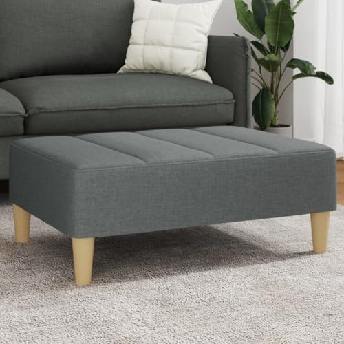 INLIFE Fußhocker Dunkelgrau 77x55x31 cm Stoff,Möbel,Polsterhocker,Grau,6.9 KG,4007390 von INLIFE