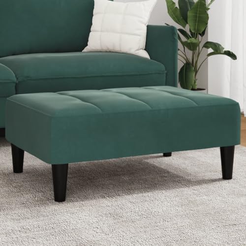 INLIFE Fußhocker Dunkelgrün 77x55x31 cm Samt,Möbel,Polsterhocker,Grün,6.9 KG,4007368 von INLIFE