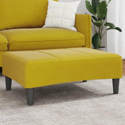 INLIFE Fußhocker Gelb 77x55x31 cm Samt,Möbel,Polsterhocker,Gelb,6.95 KG,4007379 von INLIFE