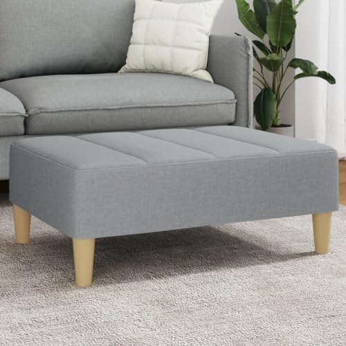 INLIFE Fußhocker Hellgrau 77x55x31 cm Stoff,Möbel,Polsterhocker,Grau,6.9 KG,4007389 von INLIFE