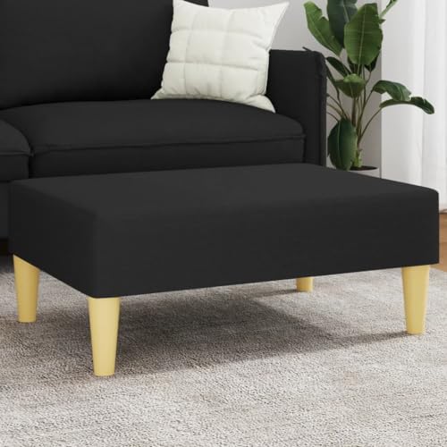 INLIFE Fußhocker Schwarz 77x55x31 cm Stoff,Möbel,Polsterhocker,Schwarz,6.8 KG,379555 von INLIFE