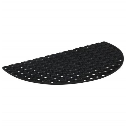 INLIFE Fußmatte Halbrund 45x75 cm Gummi,Heim & Garten,Dekoration,Fußmatten,Schwarz,2.1 KG,155656 von INLIFE