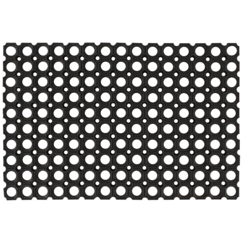 INLIFE Fußmatte Rechteckig 60x80 cm Gummi,Heim & Garten,Dekoration,Fußmatten,Schwarz,4.2 KG,155652 von INLIFE