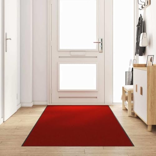 INLIFE Fußmatte Rot und Schwarz 120 x 400 cm Polyamid und PVC,Heim & Garten,Dekoration,Fußmatten,Rot,19.4 KG,4100728 von INLIFE
