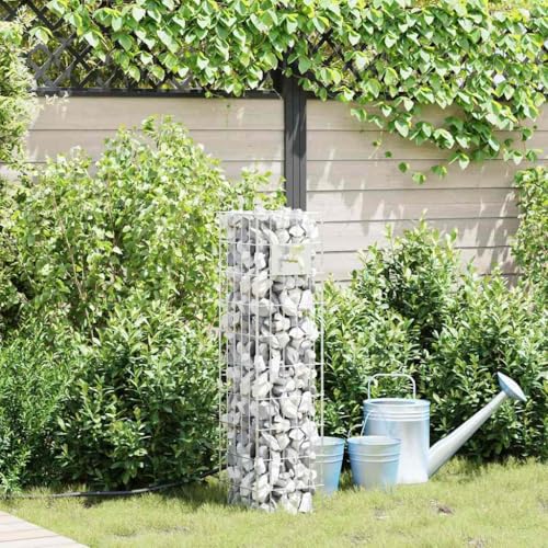 INLIFE Gabionensäule Silber 25 x 25 x 100 cm Edelstahl,Heim & Garten,Rasen & Garten,Bewässerungssysteme,Silber,4.35 KG,42013414 von INLIFE