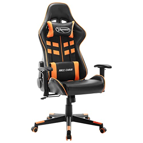 INLIFE Gaming-Stuhl Schwarz und Orange Kunstleder,Mehrfarbig,18.3KG von INLIFE