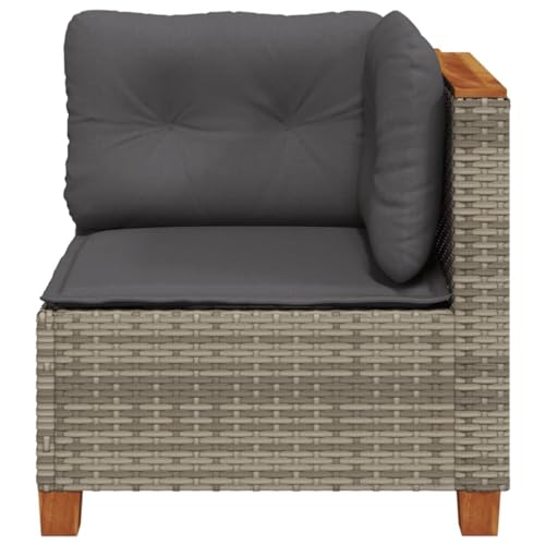 INLIFE Garten-Ecksofa mit Kissen Grau Poly Rattan,Möbel,Gartenmöbel,Gartensitzmöbel,Gartensofas,Grau,10.2 KG,365903 INLIFE Garten-Ecksofa mit Kissen Grau Poly Rattan,Möbel,Gartenmöbel,Gartensitzmöbel,Gartensofas,Grau,10.2 KG,365903 von INLIFE