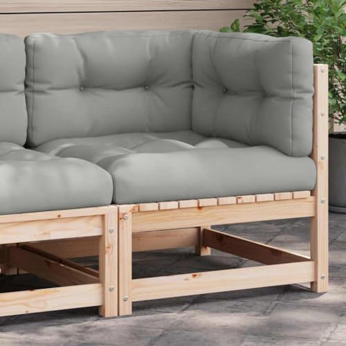INLIFE Garten-Ecksofa mit Kissen Massivholz Kiefer,Möbel,Gartenmöbel,Gartensitzmöbel,Gartensofaelemente,Braun,14.91 KG,838062 von INLIFE