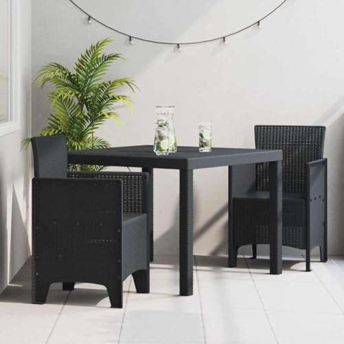 INLIFE Garten Essgruppe 3 pcs Anthrazit Polt Rattan,Möbel,Gartenmöbel,Gartenmöbel-Sets,Anthrazit,23.3 KG,3378672 INLIFE Garten Essgruppe 3 pcs Anthrazit Polt Rattan,Möbel,Gartenmöbel,Gartenmöbel-Sets,Anthrazit,23.3 KG,3378672 von INLIFE