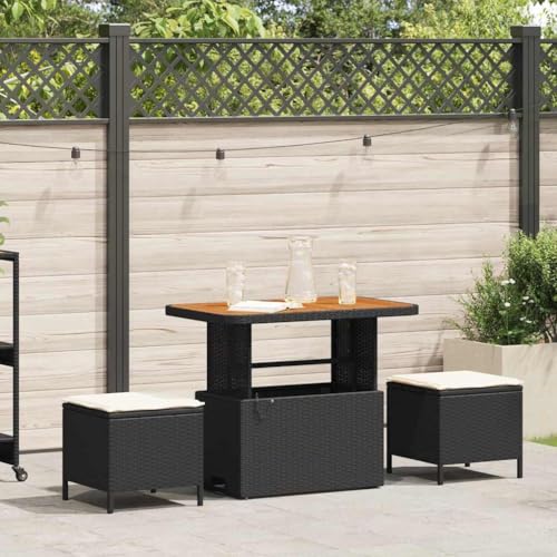 INLIFE Garten Essgruppe 3 pcs Schwarz Poly Rattan,Möbel,Gartenmöbel,Gartenmöbel-Sets,Schwarz,19 KG,42007917 INLIFE Garten Essgruppe 3 pcs Schwarz Poly Rattan,Möbel,Gartenmöbel,Gartenmöbel-Sets,Schwarz,19 KG,42007917 von INLIFE