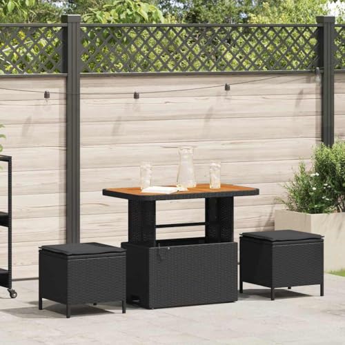 INLIFE Garten Essgruppe 3 pcs Schwarz Poly Rattan,Möbel,Gartenmöbel,Gartenmöbel-Sets,Schwarz,19.2 KG,42007916 INLIFE Garten Essgruppe 3 pcs Schwarz Poly Rattan,Möbel,Gartenmöbel,Gartenmöbel-Sets,Schwarz,19.2 KG,42007916 von INLIFE