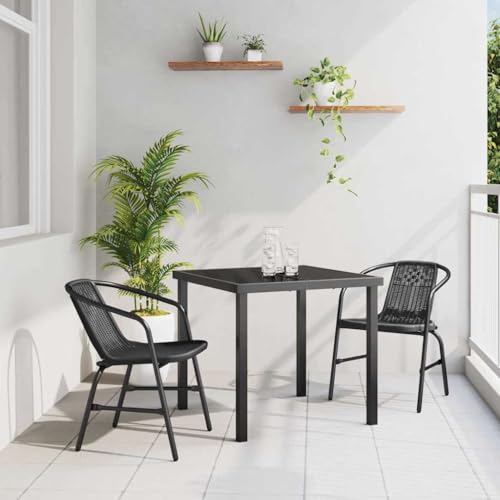 INLIFE Garten Essgruppe 3 pcs Schwarz Poly Rattan,Möbel,Gartenmöbel,Gartenmöbel-Sets,Schwarz,24.9 KG,3379380 INLIFE Garten Essgruppe 3 pcs Schwarz Poly Rattan,Möbel,Gartenmöbel,Gartenmöbel-Sets,Schwarz,24.9 KG,3379380 von INLIFE