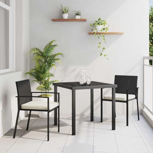 INLIFE Garten Essgruppe 3 pcs Schwarz Poly Rattan,Möbel,Gartenmöbel,Gartenmöbel-Sets,Schwarz,26.25 KG,3379233 INLIFE Garten Essgruppe 3 pcs Schwarz Poly Rattan,Möbel,Gartenmöbel,Gartenmöbel-Sets,Schwarz,26.25 KG,3379233 von INLIFE