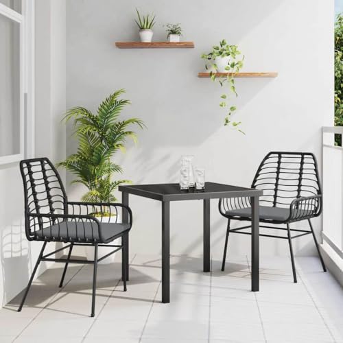 INLIFE Garten Essgruppe 3 pcs Schwarz Poly-Rattan,Möbel,Gartenmöbel,Gartenmöbel-Sets,Schwarz,27 KG,3380855 INLIFE Garten Essgruppe 3 pcs Schwarz Poly-Rattan,Möbel,Gartenmöbel,Gartenmöbel-Sets,Schwarz,27 KG,3380855 von INLIFE