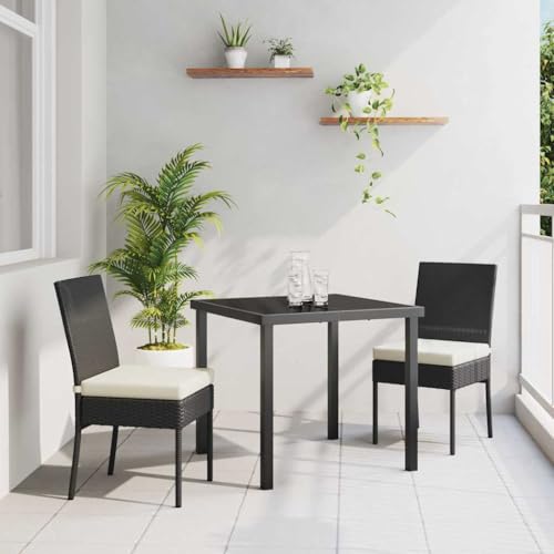 INLIFE Garten Essgruppe 3 pcs Schwarz Poly Rattan,Möbel,Gartenmöbel,Gartenmöbel-Sets,Schwarz,27.15 KG,3379205 INLIFE Garten Essgruppe 3 pcs Schwarz Poly Rattan,Möbel,Gartenmöbel,Gartenmöbel-Sets,Schwarz,27.15 KG,3379205 von INLIFE