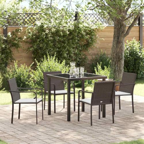 INLIFE Garten Essgruppe 5 pcs Braun Poly Rattan,Möbel,Gartenmöbel,Gartenmöbel-Sets,Braun,42.4 KG,3379045 INLIFE Garten Essgruppe 5 pcs Braun Poly Rattan,Möbel,Gartenmöbel,Gartenmöbel-Sets,Braun,42.4 KG,3379045 von INLIFE
