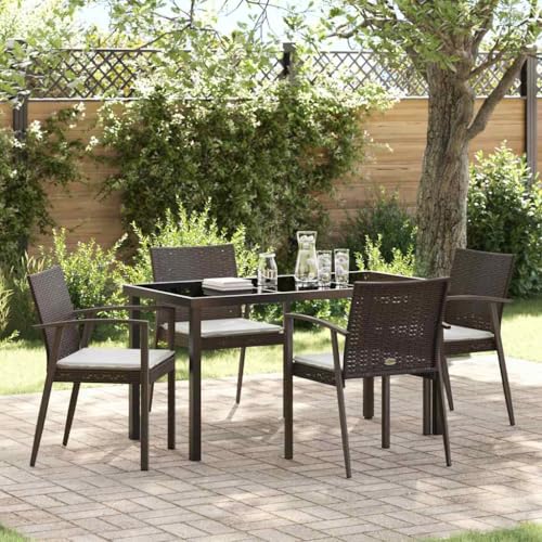 INLIFE Garten Essgruppe 5 pcs Braun Poly Rattan,Möbel,Gartenmöbel,Gartenmöbel-Sets,Braun,46.45 KG,3379060 INLIFE Garten Essgruppe 5 pcs Braun Poly Rattan,Möbel,Gartenmöbel,Gartenmöbel-Sets,Braun,46.45 KG,3379060 von INLIFE