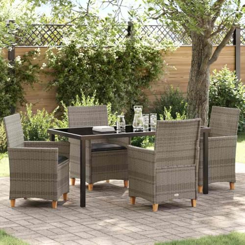 INLIFE Garten Essgruppe 5 pcs Grau Poly-Rattan,Möbel,Gartenmöbel,Gartenmöbel-Sets,Grau,56.9 KG,3381075 INLIFE Garten Essgruppe 5 pcs Grau Poly-Rattan,Möbel,Gartenmöbel,Gartenmöbel-Sets,Grau,56.9 KG,3381075 von INLIFE
