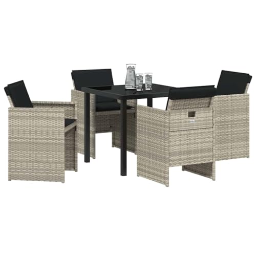 INLIFE Garten Essgruppe 5 pcs Hellgrau Poly-Rattan,Möbel,Gartenmöbel,Gartenmöbel-Sets,Hellgrau,44.8 KG,3380609 INLIFE Garten Essgruppe 5 pcs Hellgrau Poly-Rattan,Möbel,Gartenmöbel,Gartenmöbel-Sets,Hellgrau,44.8 KG,3380609 von INLIFE