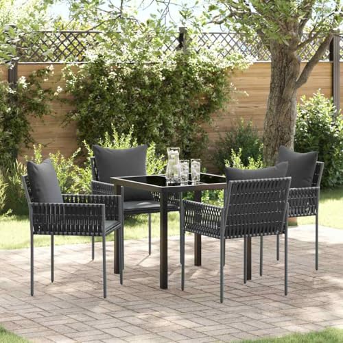 INLIFE Garten Essgruppe 5 pcs Schwarz Poly Rattan,Möbel,Gartenmöbel,Gartenmöbel-Sets,Schwarz,43.4 KG,3379101 INLIFE Garten Essgruppe 5 pcs Schwarz Poly Rattan,Möbel,Gartenmöbel,Gartenmöbel-Sets,Schwarz,43.4 KG,3379101 von INLIFE