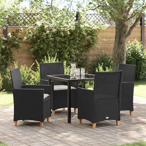 INLIFE Garten Essgruppe 5 pcs Schwarz Poly-Rattan,Möbel,Gartenmöbel,Gartenmöbel-Sets,Schwarz,47.2 KG,3381066 INLIFE Garten Essgruppe 5 pcs Schwarz Poly-Rattan,Möbel,Gartenmöbel,Gartenmöbel-Sets,Schwarz,47.2 KG,3381066 von INLIFE