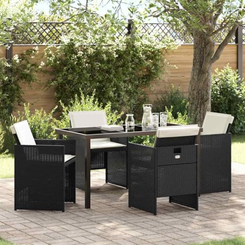 INLIFE Garten Essgruppe 5 pcs Schwarz Poly-Rattan,Möbel,Gartenmöbel,Gartenmöbel-Sets,Schwarz,48.61 KG,3380590 INLIFE Garten Essgruppe 5 pcs Schwarz Poly-Rattan,Möbel,Gartenmöbel,Gartenmöbel-Sets,Schwarz,48.61 KG,3380590 von INLIFE