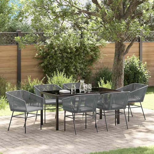 INLIFE Garten Essgruppe 7 pcs Grau Poly Rattan,Möbel,Gartenmöbel,Gartenmöbel-Sets,Grau,73.3 KG,3380936 INLIFE Garten Essgruppe 7 pcs Grau Poly Rattan,Möbel,Gartenmöbel,Gartenmöbel-Sets,Grau,73.3 KG,3380936 von INLIFE