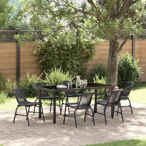 INLIFE Garten Essgruppe 7 pcs Schwarz Poly Rattan,Möbel,Gartenmöbel,Gartenmöbel-Sets,Schwarz,52 KG,3379384 INLIFE Garten Essgruppe 7 pcs Schwarz Poly Rattan,Möbel,Gartenmöbel,Gartenmöbel-Sets,Schwarz,52 KG,3379384 von INLIFE