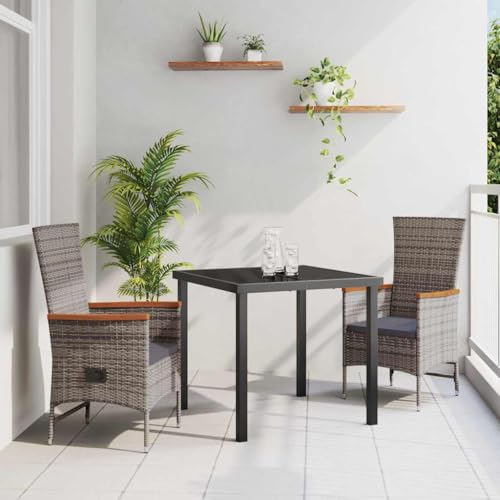 INLIFE Garten Essgruppe mit Kissen 3 pcs Grau Poly Rattan,Möbel,Gartenmöbel,Gartenmöbel-Sets,Grau,34.2 KG,3379436 INLIFE Garten Essgruppe mit Kissen 3 pcs Grau Poly Rattan,Möbel,Gartenmöbel,Gartenmöbel-Sets,Grau,34.2 KG,3379436 von INLIFE