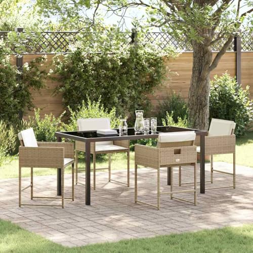 INLIFE Garten Essgruppe mit Kissen 5 pcs Beige Poly Rattan,Möbel,Gartenmöbel,Gartenmöbel-Sets,Beige,47.3 KG,3380022 INLIFE Garten Essgruppe mit Kissen 5 pcs Beige Poly Rattan,Möbel,Gartenmöbel,Gartenmöbel-Sets,Beige,47.3 KG,3380022 von INLIFE