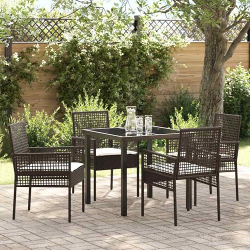 INLIFE Garten Essgruppe mit Kissen 5 pcs Braun Poly Rattan,Möbel,Gartenmöbel,Gartenmöbel-Sets,Braun,37.36 KG,3379871 INLIFE Garten Essgruppe mit Kissen 5 pcs Braun Poly Rattan,Möbel,Gartenmöbel,Gartenmöbel-Sets,Braun,37.36 KG,3379871 von INLIFE