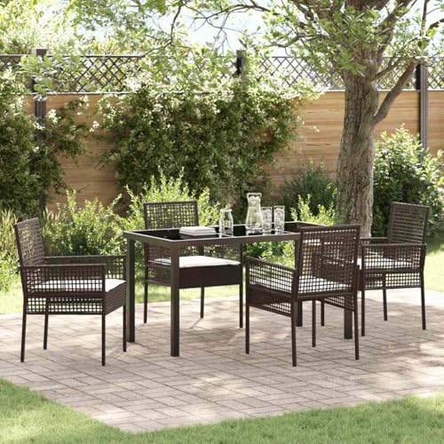 INLIFE Garten Essgruppe mit Kissen 5 pcs Braun Poly Rattan,Möbel,Gartenmöbel,Gartenmöbel-Sets,Braun,42.61 KG,3379872 INLIFE Garten Essgruppe mit Kissen 5 pcs Braun Poly Rattan,Möbel,Gartenmöbel,Gartenmöbel-Sets,Braun,42.61 KG,3379872 von INLIFE
