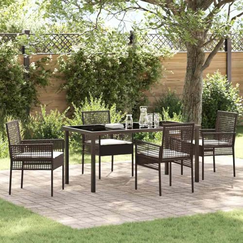 INLIFE Garten Essgruppe mit Kissen 5 pcs Braun Poly Rattan,Möbel,Gartenmöbel,Gartenmöbel-Sets,Braun,46.66 KG,3379873 INLIFE Garten Essgruppe mit Kissen 5 pcs Braun Poly Rattan,Möbel,Gartenmöbel,Gartenmöbel-Sets,Braun,46.66 KG,3379873 von INLIFE
