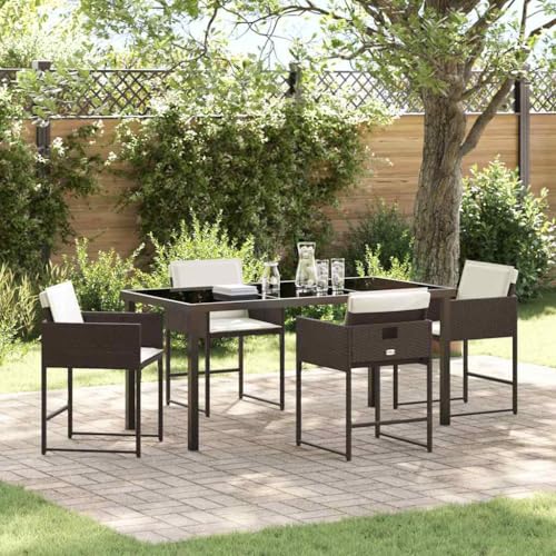 INLIFE Garten Essgruppe mit Kissen 5 pcs Braun Poly Rattan,Möbel,Gartenmöbel,Gartenmöbel-Sets,Braun,47.3 KG,3380018 INLIFE Garten Essgruppe mit Kissen 5 pcs Braun Poly Rattan,Möbel,Gartenmöbel,Gartenmöbel-Sets,Braun,47.3 KG,3380018 von INLIFE