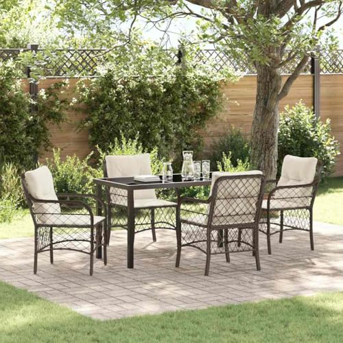 INLIFE Garten Essgruppe mit Kissen 5 pcs Braun Poly Rattan,Möbel,Gartenmöbel,Gartenmöbel-Sets,Braun,48.85 KG,3380213 INLIFE Garten Essgruppe mit Kissen 5 pcs Braun Poly Rattan,Möbel,Gartenmöbel,Gartenmöbel-Sets,Braun,48.85 KG,3380213 von INLIFE