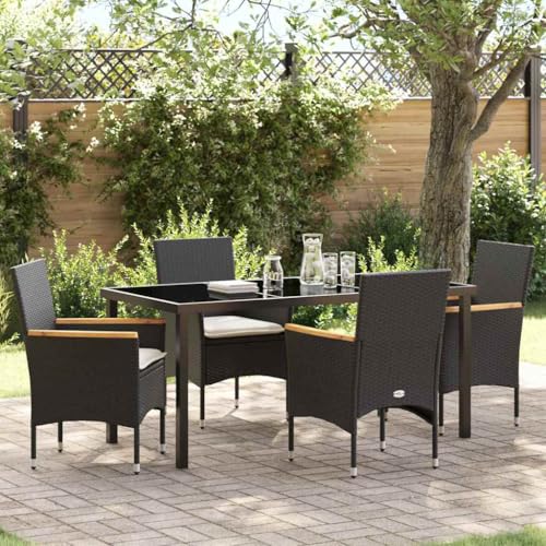 INLIFE Garten Essgruppe mit Kissen 5 pcs Schwarz Poly Rattan,Möbel,Gartenmöbel,Gartenmöbel-Sets,Schwarz,52.5 KG,3379845 INLIFE Garten Essgruppe mit Kissen 5 pcs Schwarz Poly Rattan,Möbel,Gartenmöbel,Gartenmöbel-Sets,Schwarz,52.5 KG,3379845 von INLIFE
