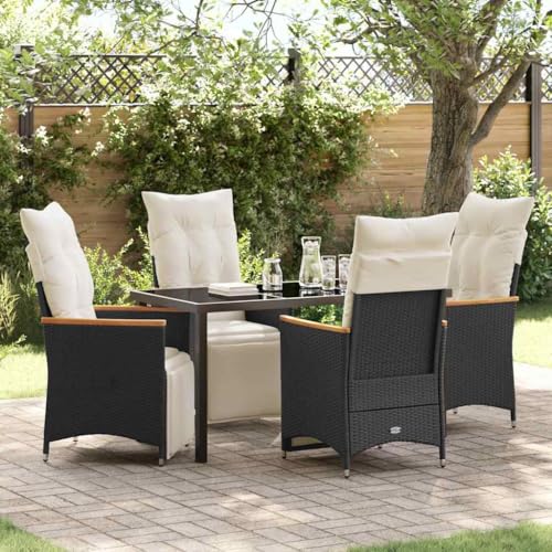 INLIFE Garten Essgruppe mit Kissen 5 pcs Schwarz Poly Rattan,Möbel,Gartenmöbel,Gartenmöbel-Sets,Schwarz,63.25 KG,3379613 INLIFE Garten Essgruppe mit Kissen 5 pcs Schwarz Poly Rattan,Möbel,Gartenmöbel,Gartenmöbel-Sets,Schwarz,63.25 KG,3379613 von INLIFE
