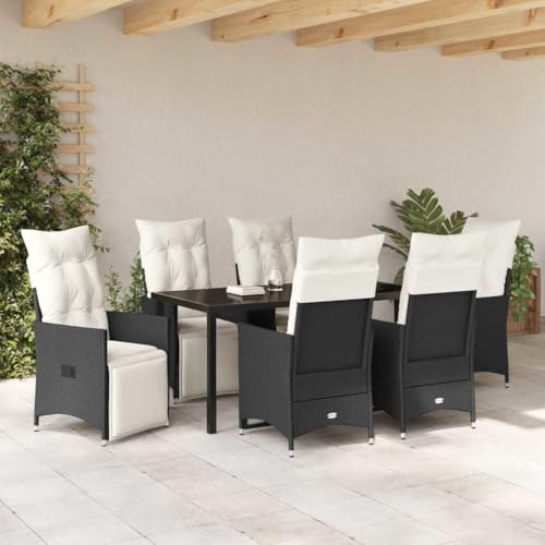 INLIFE Garten Essgruppe mit Kissen 7 pcs Schwarz Poly Rattan,Möbel,Gartenmöbel,Gartenmöbel-Sets,Schwarz,88.3 KG,3379566 INLIFE Garten Essgruppe mit Kissen 7 pcs Schwarz Poly Rattan,Möbel,Gartenmöbel,Gartenmöbel-Sets,Schwarz,88.3 KG,3379566 von INLIFE