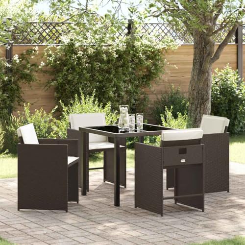 INLIFE Garten Essgruppe mit Kissen Falten 5 pcs Braun Poly Rattan,Möbel,Gartenmöbel,Gartenmöbel-Sets,Braun,39.4 KG,3379984 INLIFE Garten Essgruppe mit Kissen Falten 5 pcs Braun Poly Rattan,Möbel,Gartenmöbel,Gartenmöbel-Sets,Braun,39.4 KG,3379984 von INLIFE
