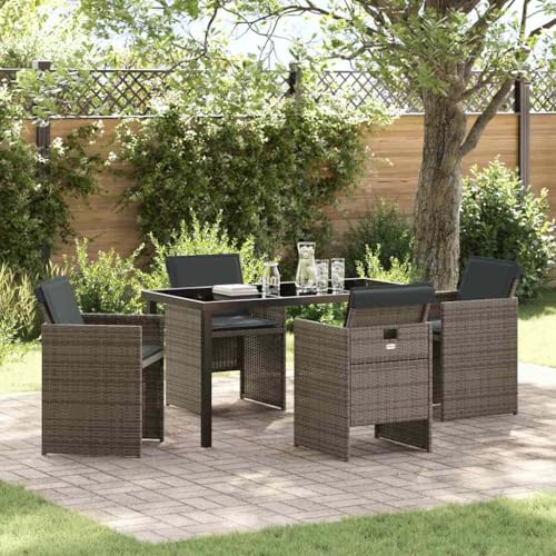 INLIFE Garten Essgruppe mit Kissen Falten 5 pcs Grau Poly Rattan,Möbel,Gartenmöbel,Gartenmöbel-Sets,Grau,46.05 KG,3379949 INLIFE Garten Essgruppe mit Kissen Falten 5 pcs Grau Poly Rattan,Möbel,Gartenmöbel,Gartenmöbel-Sets,Grau,46.05 KG,3379949 von INLIFE