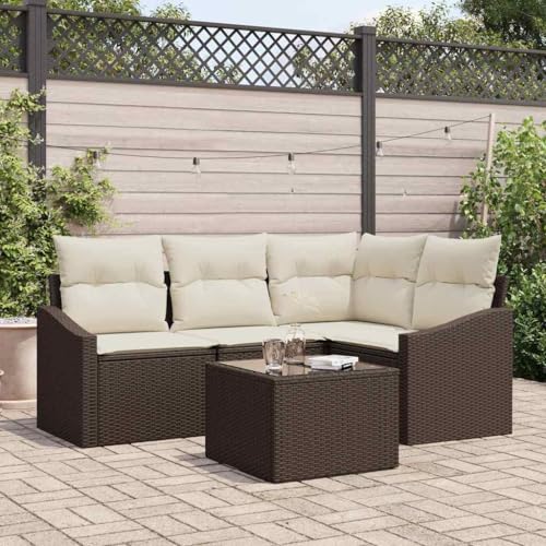 INLIFE Garten Essgruppe mit Kissen mit Speicher 5 pcs Braun und Creme,Möbel,Gartenmöbel,Gartensitzmöbel,Gartensofas,Braun,44.2 KG,3355377 INLIFE Garten Essgruppe mit Kissen mit Speicher 5 pcs Braun und Creme,Möbel,Gartenmöbel,Gartensitzmöbel,Gartensofas,Braun,44.2 KG,3355377 von INLIFE