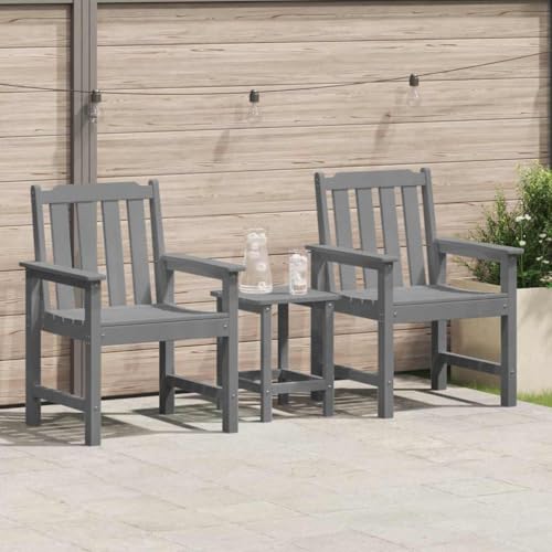 INLIFE Garten-Essstuhl 2 pcs Hellgrau 65.5 x 59 x 88cm Plastik,Möbel,Gartenmöbel,Gartensitzmöbel,Gartenstühle,Hellgrau,28.38 KG,42006606 von INLIFE
