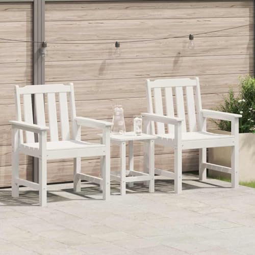 INLIFE Garten-Essstuhl 2 pcs Weiß 65.5 x 59 x 88cm Plastik,Möbel,Gartenmöbel,Gartensitzmöbel,Gartenstühle,Weiß,28.38 KG,42006604 von INLIFE