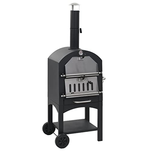 INLIFE Garten-Holzkohle-Pizzaofen mit Schamottstein von INLIFE