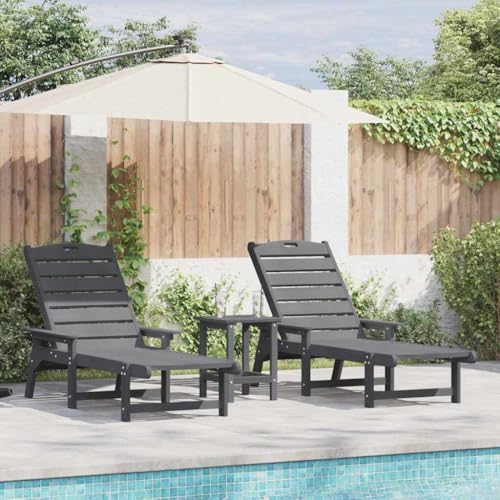 INLIFE Garten Lounge Möbel 2-Person 2 pcs Hellgrau 53 x 195.5 x 30cm,Möbel,Gartenmöbel,Gartensitzmöbel,Sonnenliegen,Hellgrau,54.4 KG,3335853 von INLIFE