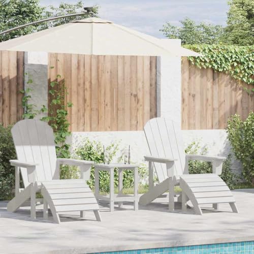 INLIFE Garten Lounge Möbel 3 pcs Weiß 38 x 38 x 46cm Plastik,Möbel,Gartenmöbel,Gartensitzmöbel,Gartenstühle,Weiß,47.84 KG,3335846 von INLIFE