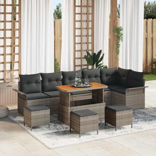 INLIFE Garten-Sofa-Set 10 pcs Grau Poly-Rattan,Möbel,Gartenmöbel,Gartenmöbel-Sets,Grau,73.4 KG,3362163 INLIFE Garten-Sofa-Set 10 pcs Grau Poly-Rattan,Möbel,Gartenmöbel,Gartenmöbel-Sets,Grau,73.4 KG,3362163 von INLIFE