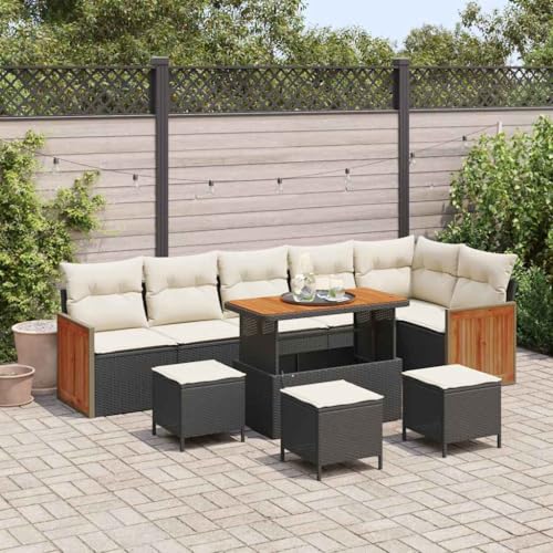 INLIFE Garten-Sofa-Set 10 pcs Schwarz und Creme 110 x 55 x 71 cm,Möbel,Gartenmöbel,Gartensitzmöbel,Gartensofas,Schwarz,77.4 KG,3363330 INLIFE Garten-Sofa-Set 10 pcs Schwarz und Creme 110 x 55 x 71 cm,Möbel,Gartenmöbel,Gartensitzmöbel,Gartensofas,Schwarz,77.4 KG,3363330 von INLIFE